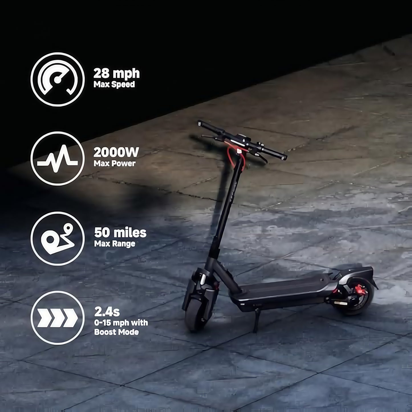 High-Speed Electric Scooter – 45KM/H Top Speed | 80KM Long Range | Dual Motor | Off-Road Tires | Foldable & Portable
