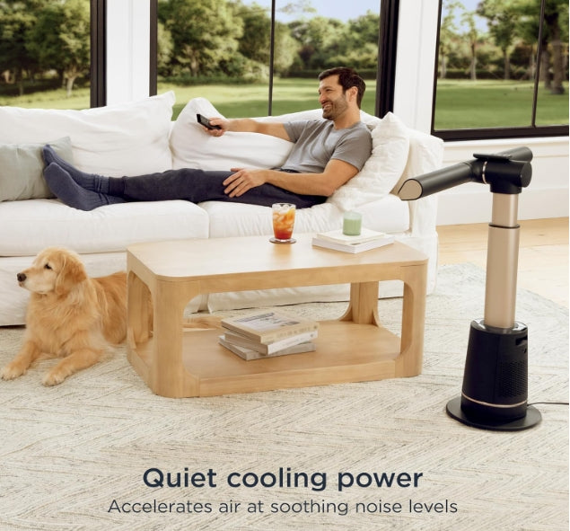Shark TurboFlow Bladeless Fan – 80ft Ultra-Long Airflow, 180° Wide Oscillation, 10-Speed Adjustable – Silent Cooling for Home & Office
